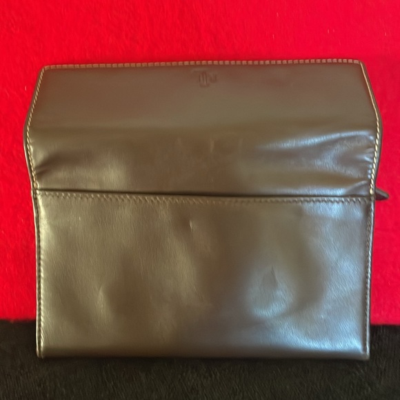 Lauren Ralph Lauren Brown Leather Trifold Wallet - Picture 6 of 6